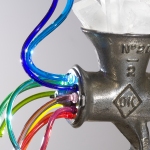 An impossible contraption made from mixed media...