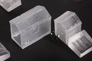 Flower pots, ready to be planted, lie dormant in the shed...