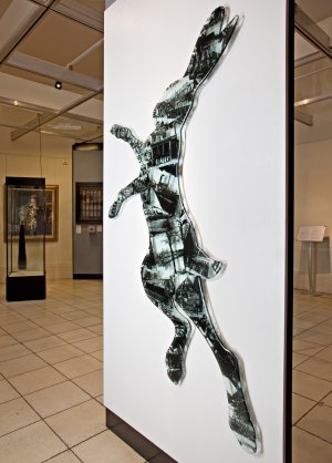 The panel installed in Perth Museum & Art Gallery