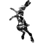 A Giant water-jet cut glass hare adorns Perth Museum & Art Gallery.