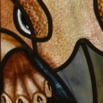 This mythical creature is brough to live through glass and silver...